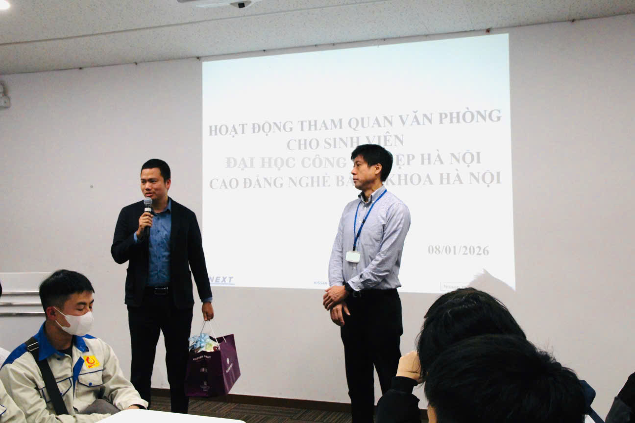 Sinh viên HaUI trải nghiệm thực tế tại Công ty TNHH Nissan Automotive Technology Việt Nam