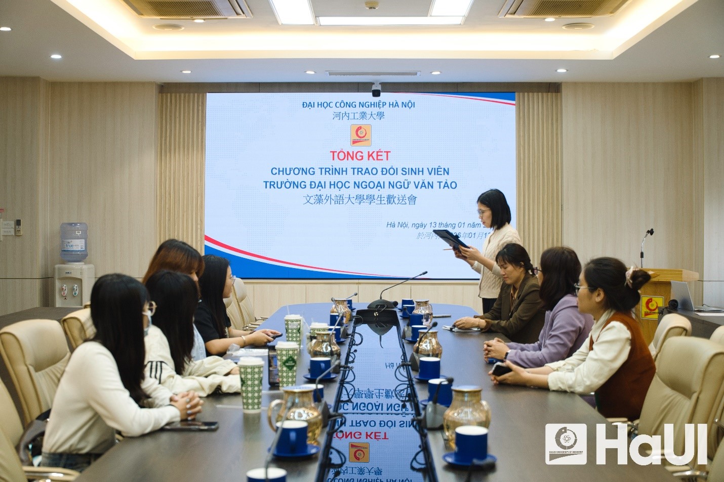 Tổng kết chương trình trao đổi sinh viên giữa Đại học Công nghiệp Hà Nội và Trường Đại học Ngoại ngữ Văn Tảo