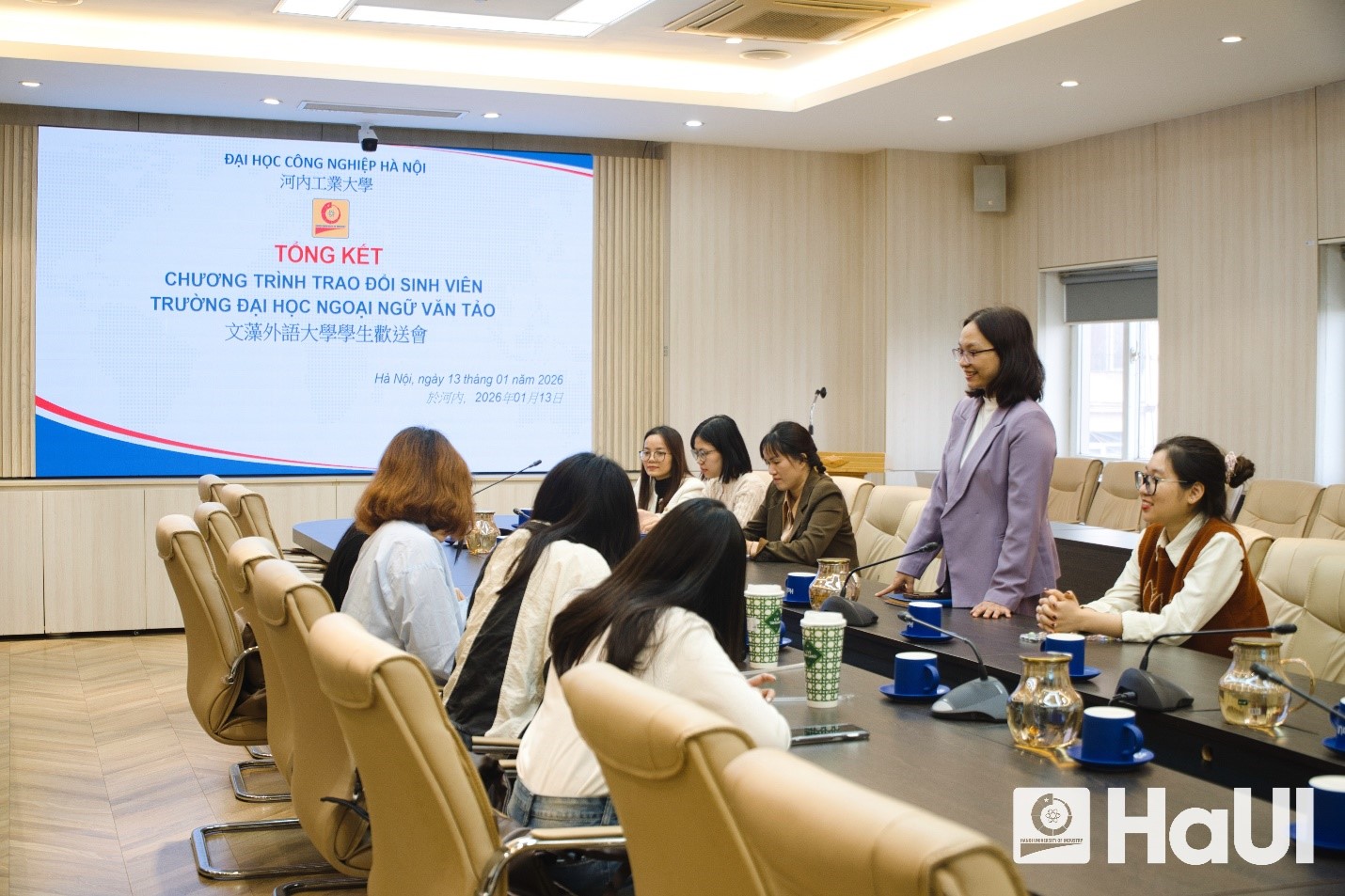 Tổng kết chương trình trao đổi sinh viên giữa Đại học Công nghiệp Hà Nội và Trường Đại học Ngoại ngữ Văn Tảo