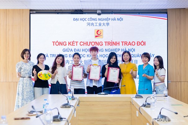 Tổng kết chương trình trao đổi sinh viên giữa Trường Đại Học Khoa Học Kỹ Thuật Quảng Tây và Đại học Công nghiệp Hà Nội