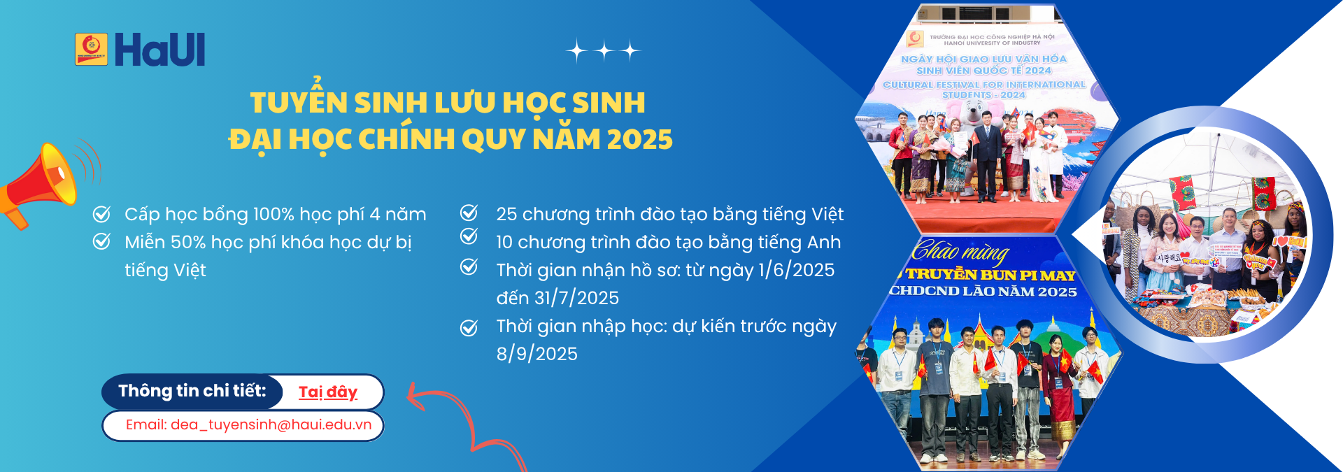 TUYỂN SINH LƯU HỌC SINH ĐẠI HỌC CHÍNH QUY 2025