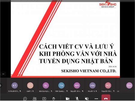 Hội thảo việc làm, định hướng, tập huấn kỹ năng viết CV, đối sách phỏng vấn vào các doanh nghiệp Nhật Bản