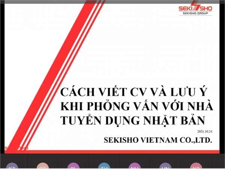 Hội thảo việc làm, định hướng, tập huấn kỹ năng viết CV, đối sách phỏng vấn vào các doanh nghiệp Nhật Bản