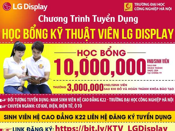 Hội thảo & thi tuyển chương trình học bổng kỹ thuật viên LG Display_Khóa 1