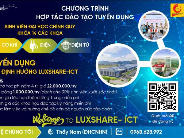 Hội thảo giới thiệu & thi tuyển chương trình Lớp định hướng Luxshare - ICT