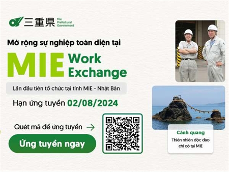 Mie Work Exchange 2024 – Chương trình việc làm tại Nhật Bản dành cho Sinh viên