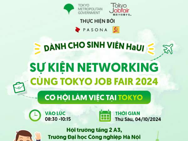 Thông báo chương trình Tokyo Jobfair 2024