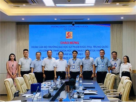 Trường Đại học Công nghiệp Hà Nội đón tiếp Công ty Goertek và Trường Đại học Sư phạm Khúc Phụ