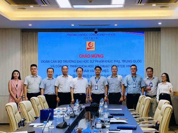 Trường Đại học Công nghiệp Hà Nội đón tiếp Công ty Goertek và Trường Đại học Sư phạm Khúc Phụ